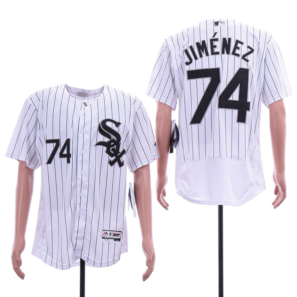 Men Chicago White Sox 74 Jimenez White Elite MLB Jerseys